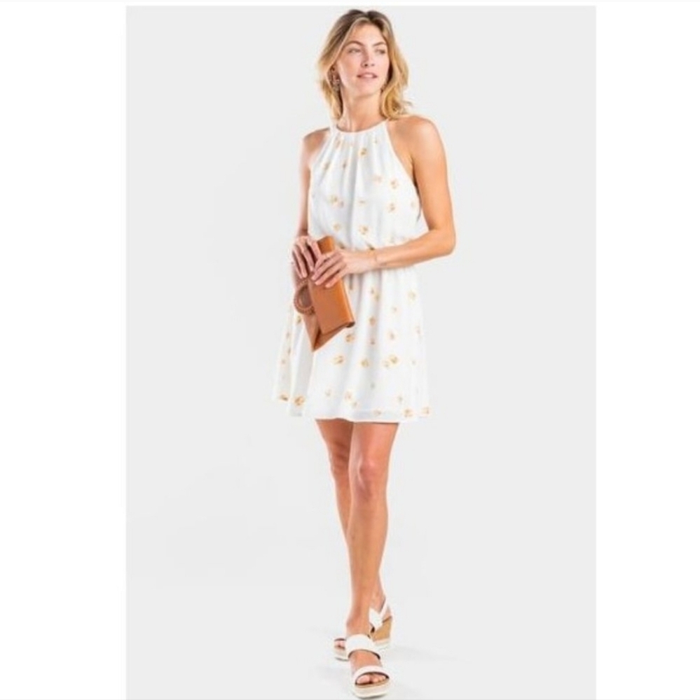 Lush White and Gold Mini Dress BNWT